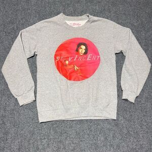 Vintage St. Vincent Graphic Crewneck Sweatshirt Gray Unisex Size Small
